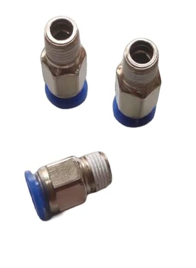 DLEIN Pneumatic Push Type Male Connector Push in Joint Pneumatic Connector Quick Fittings Size: 1/8" X 06 MM OD Quick Air Fittings Size: 1/8" X 06 MM OD (Pack of 3) - Image 2
